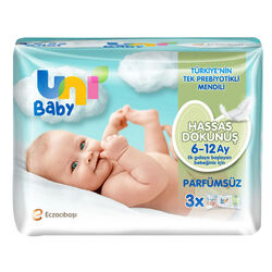 Uni Baby Hassas Dokunuş Islak Mendil 3x52 Adet - Thumbnail