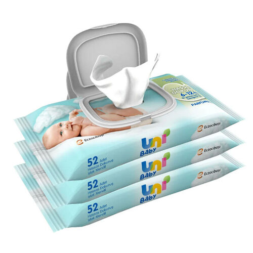 Uni Baby Hassas Dokunuş Islak Mendil 3x52 Adet