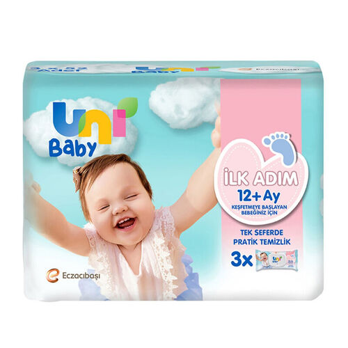 Uni Baby İlk Adım Islak Mendil 3x52 Adet