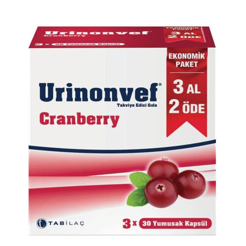 Urinonvef Cranberry 30 Kapsül 3 AL 2 ÖDE