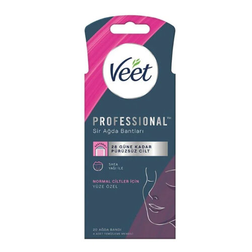 Veet Professional Sir Ağda Bantları Normal Cilt- Yüze Özel 20 Adet