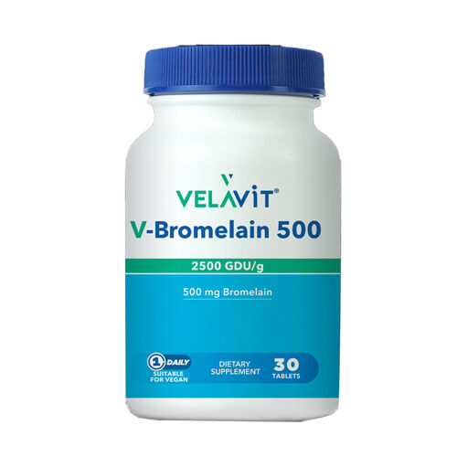 Velavit V-Bromelain 500 Takviye Edici Gıda 30 Tablet