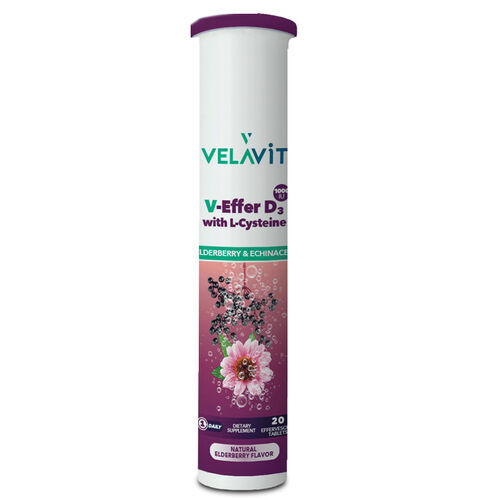 Velavit V-Effer D3 with L-Cysteine 20 Efervesan Tablet