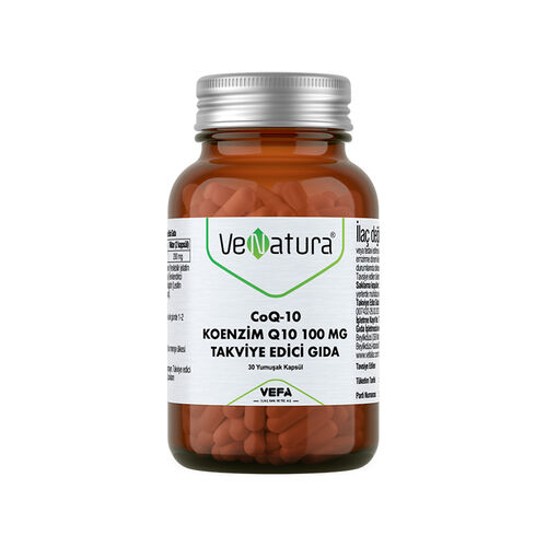 Venatura CoQ-10 Koenzim Q10 100 mg Takviye Edici Gıda 30 Kapsül