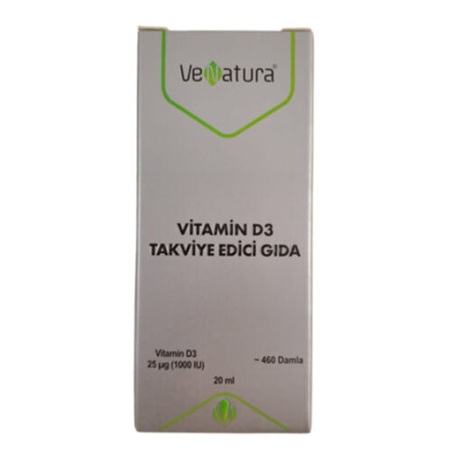 VeNatura Vitamin D3 Takviye Edici Gıda 1000 IU 20 Damla