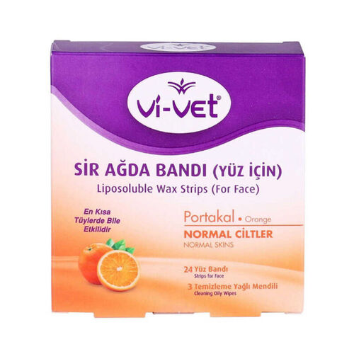 Vi-vet Yüz Ağda Bandı Portakal 24lü Set