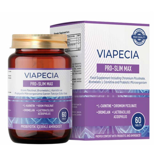 Viapecia Pro-Slim Max Takviye Edici Gıda 60 Tablet