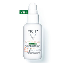 Vichy Capital Soleil UV-Clear Spf 50 Fluid Güneş Koruyucu 40 ml - Thumbnail