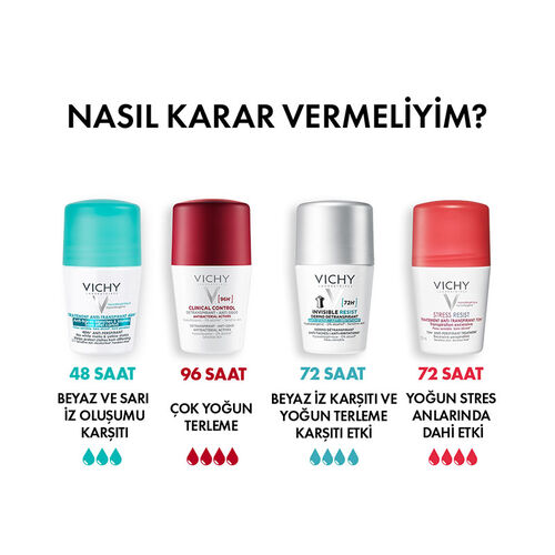 Vichy Terleme Karşıtı İz Bırakmayan Deodorant 50 ml