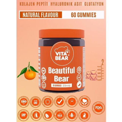 Vita Bear Beautiful Bear Takviye Edici Gıda 60 Gummy Adet