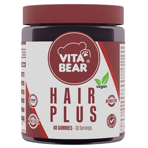 Vita Bear Hair Plus Vegan Saç Vitamini 60 Gummies