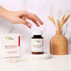 Vita Simple Kırmızı Ginseng Vitamin ve Mineraller İçeren Takviye Edici Gıda 60 Kapsül - Thumbnail