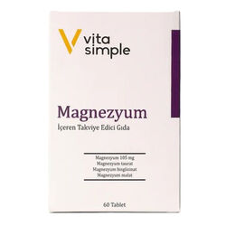 Vita Simple Magnezyum İçeren Takviye Edici Gıda 60 Tablet - Thumbnail