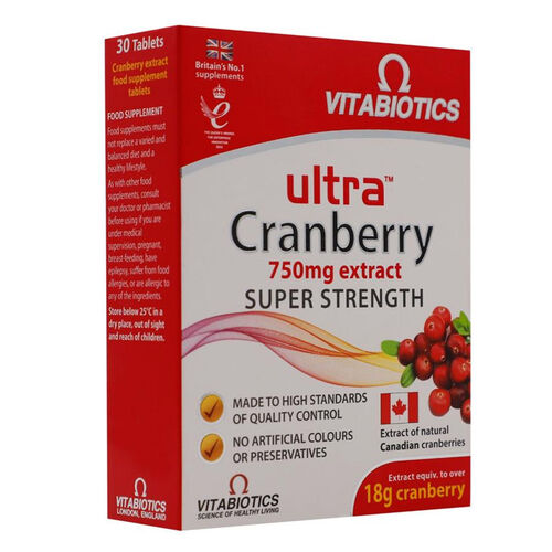Vitabiotics Ultra Cranberry 750 mg Extract 30 Tablet
