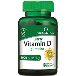 Vitabiotics Ultra Vitamin D Gummies 1000 IU 50 Vegan Kapsül - Thumbnail