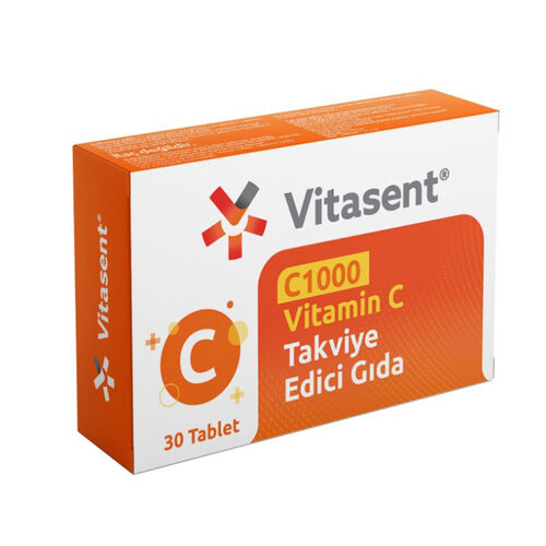 Vitasent C1000 Vitamin C Takviye Edici Gıda 30 Tablet
