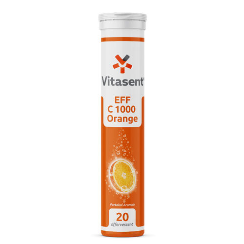 Vitasent EFF C 100 Takviye Edici Gıda 20 Efervesan (Promosyon Ürünü)