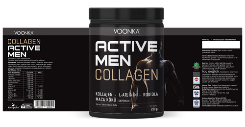 Voonka Collagen Active Men Toz Yeşil Elma 250 gr