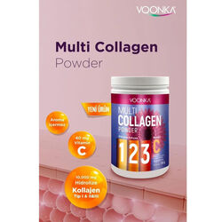 Voonka Multi Collagen Powder Hidrolize Kollajen Tip 1 2 3 Vitamin C 300 gr - Thumbnail