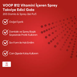 Voop B12 Vitamini İçeren Sprey Takviye Edici Gıda 10 ml - Thumbnail
