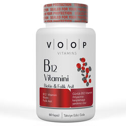 Voop B12 Vitamini Takviye Edici Gıda 60 Kapsül - Thumbnail