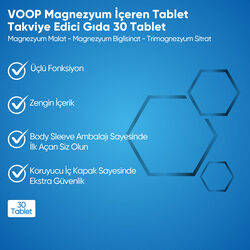 Voop Magnezyum İçeren Tablet Takviye Edici Gıda 30 Tablet - Thumbnail