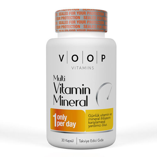 Voop Multivitamin ve Multimineral İçeren Takviye Edici Gıda 30 Kapsül