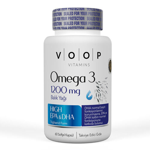Voop Omega 3 İçeren Takviye Edici Gıda 60 Kapsül