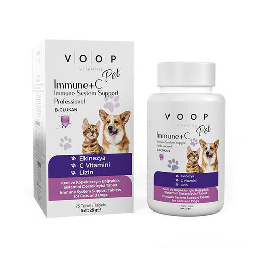 VOOP Pet Kedi ve Köpekler İçin Bağışıklık Sistemi Desteği Tablet 75 Adet