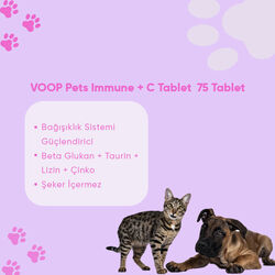 VOOP Pet Kedi ve Köpekler İçin Bağışıklık Sistemi Desteği Tablet 75 Adet - Thumbnail