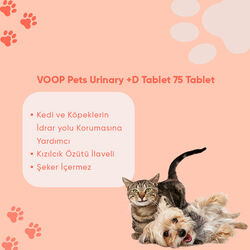 VOOP Pet Kedi ve Köpekler İçin Üriner Sistem Desteği Tablet 75 Adet - Thumbnail