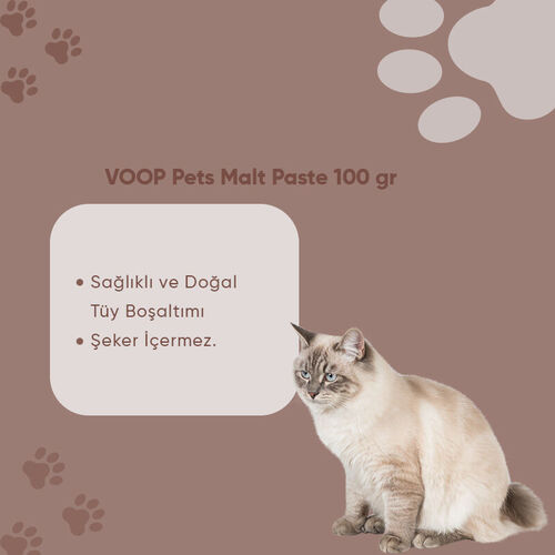 VOOP Pet Kediler İçin Tüy Yumağı Karşıtı Malt Macunu 100 gr