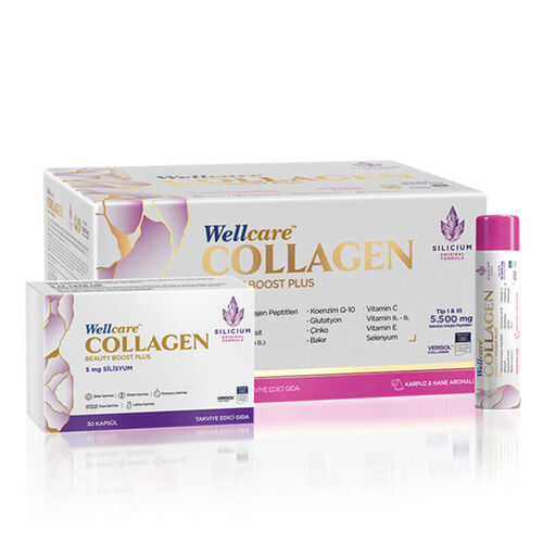 Wellcare Collagen Beauty Boost 5.500 mg 30 Tüp ve 30 Kapsül (Karpuz ve Nane Aromalı)
