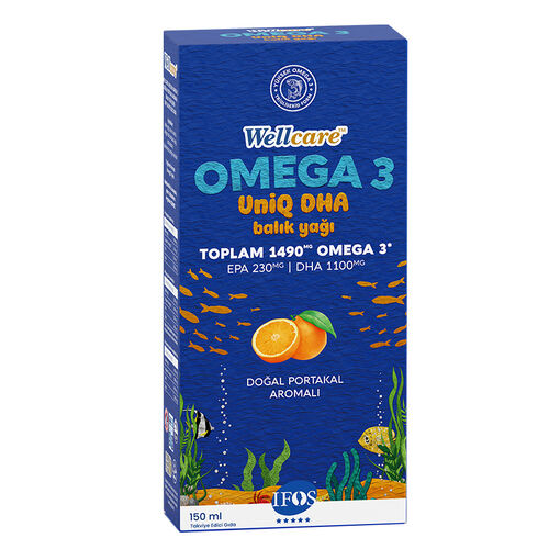 Wellcare Omega 3 Portakal Aromalı Balık Yağı 150 ml