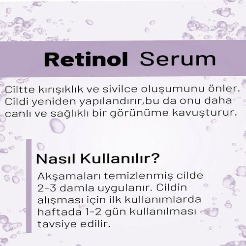 WIWIFY Yaşlanma Karşıtı Retinol Cilt Bakım Serumu 30 ml