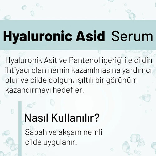 WIWIFY Yoğun Nemlendirici Hyaluronik Asit Cilt Bakım Serumu 30 ml