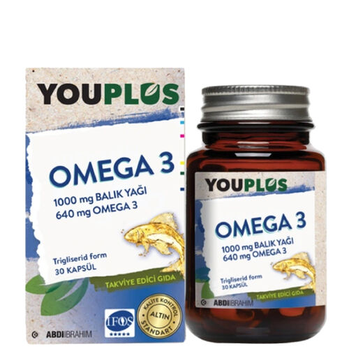 YouPlus Daily 1000 mg Omega-3 30 Kapsül