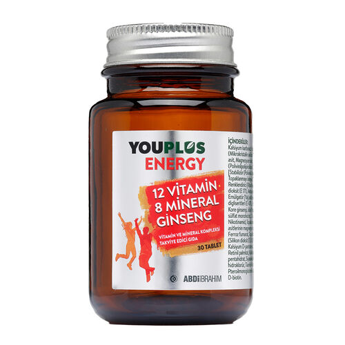 Youplus Energy Vitamin ve Mineral Kompleksi 30 Tablet