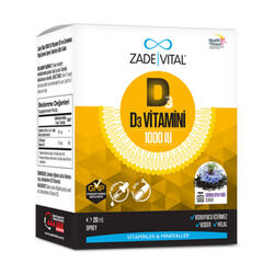 Zade Vital 1000IU D3 Vitamini ve Çörek Otu Yaği İçeren Sprey 20 ml - Thumbnail