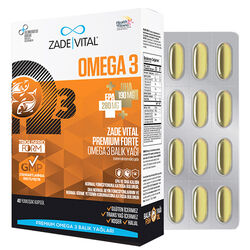 Zade Vital Omega 3 Forte Balık Yağı 40 Yumuşak Kapsül - Thumbnail