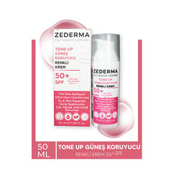 Zederma Tone Up Spf 50 Güneş Koruyucu Renkli Krem 50 ml - Thumbnail