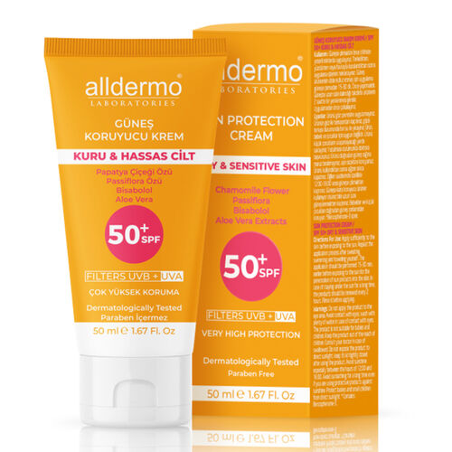 Alldermo - Alldermo Spf50+ Güneş Koruyucu Krem Tüp 50 ml