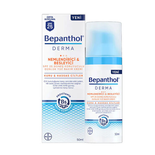 Bepanthol - Bepanthol Derma Nemlendirici ve Besleyici SPF 25 Yüz Bakım Kremi 50 ml