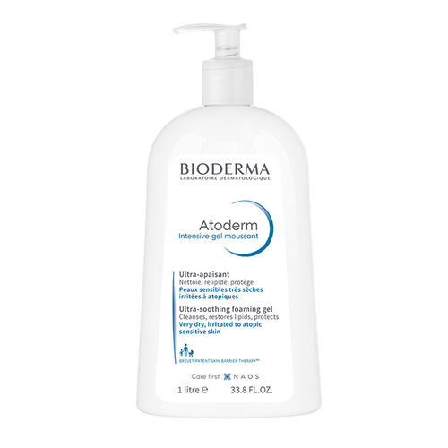 Bioderma - Bioderma Atoderm Intensive Foaming Gel 1 Litre - Yüz Yıkama Jeli