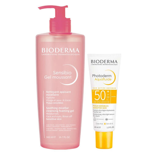 Bioderma - Bioderma Photoderm Aquafluid 40 ml + Sensibio Foaming Gel 500 ml