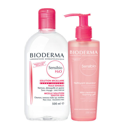 Bioderma - Bioderma Sensibio H2O 500ml + Sensibio Mild Cleansing Foaming Gel 200ml
