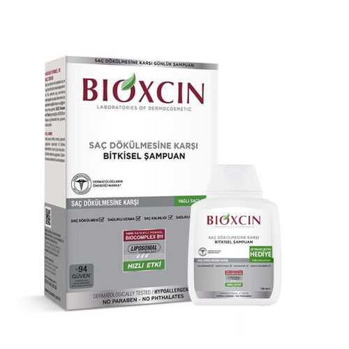 Bioxcin - Bioxcin Genesis Saç Dökülmesine Karşı Şampuan 300 ml (Yağlı Saçlar) +100 ml Hediye