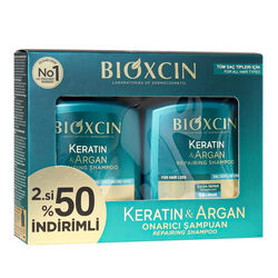 Bioxcin - Bioxcin Keratin ve Argan Onarıcı Şampuan 2x300 ml