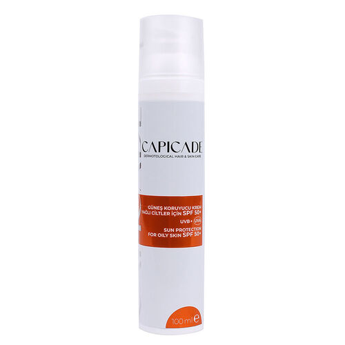 Capicade - Capicade SPF50+ Güneş Koruyucu Krem 100 ml - Düzensiz ve Yağlı Ciltler