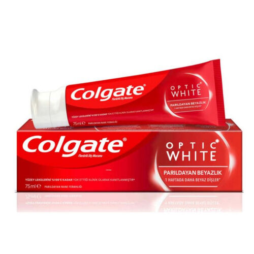 Colgate - Colgate Optic White Parıldayan Beyazlık Diş Macunu 75 ml